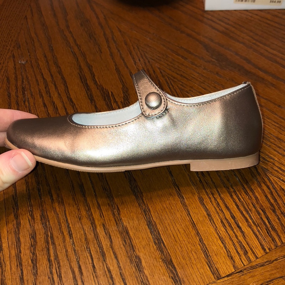 New girls Geppettos Pewter Mary Jane Shoes